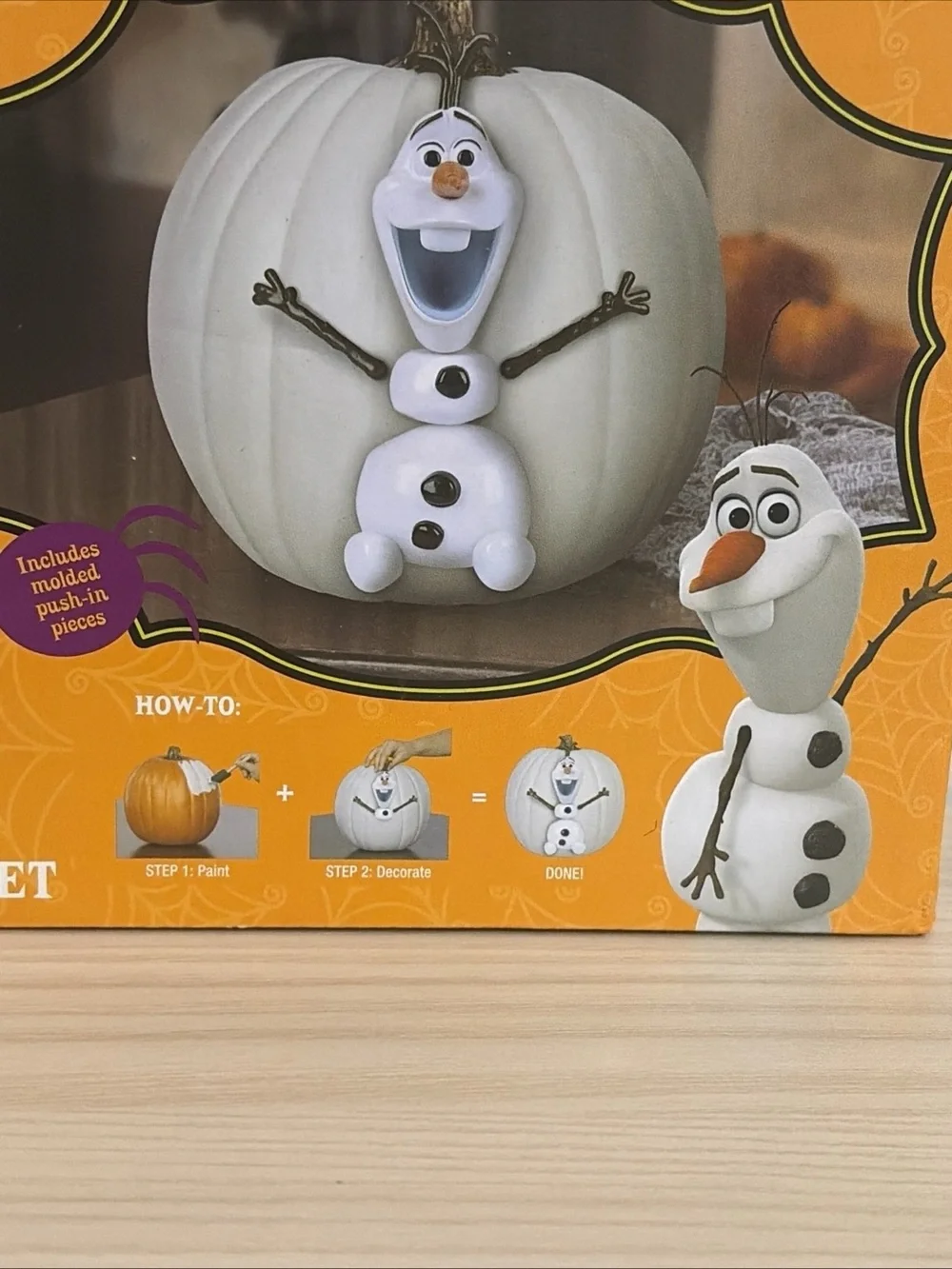 Disney New! Olaf Pumpkin Decorating Kit - Orange & White